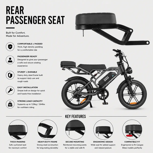 Rear Passenger Seat Coogee Bikes