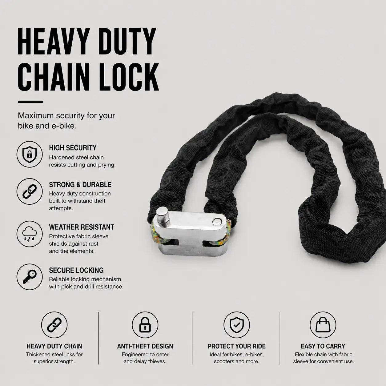 Coogee Bikes Heavy Duty Chain Lock Coogee Bikes