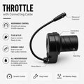 Throttle with connecting cable Coogee Bikes
