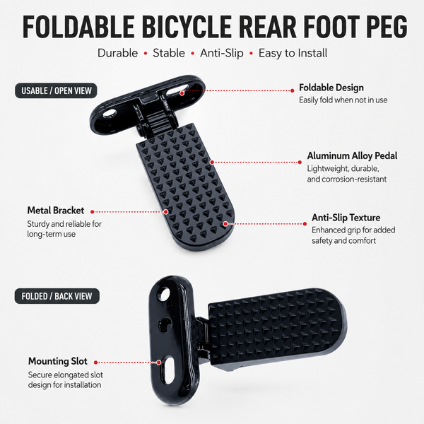 Coogee Bikes Folding Rear Pegs